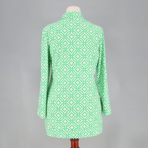 JUDE CONNALLY Chris Top Tunic Top Jude Cloth Green Geo Print Size L - Picture 4 of 6
